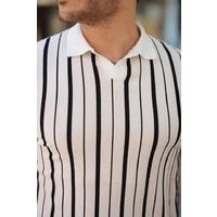 Erkek Yakalı örme Kumaş Kısa Kollu T-shirt