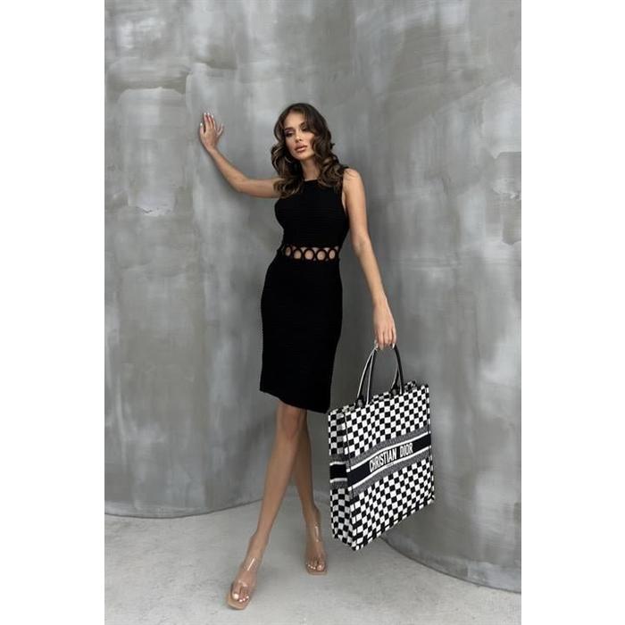 Estelya Cut Out Mini Elbise 2571-01