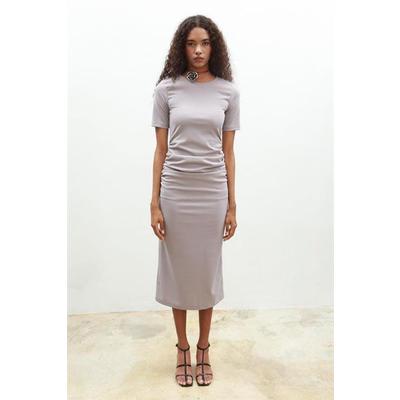 Fancy Büzgülü Midi Elbise 2695-8