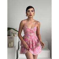 Flora İp Askılı Elbise