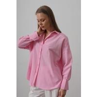 Geniş Manşet Detaylı Gömlek - Pembe