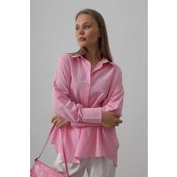 Geniş Manşet Detaylı Gömlek - Pembe