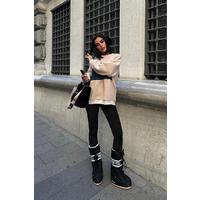 Göğsü Denim Garnili Sweatshirt 3402