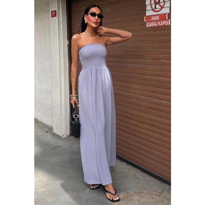 Göğsü Gipeli Straplez Elbise 2878
