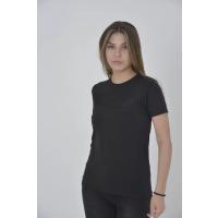 Gögüs Fileli Slim Fit T-shirt - Siyah