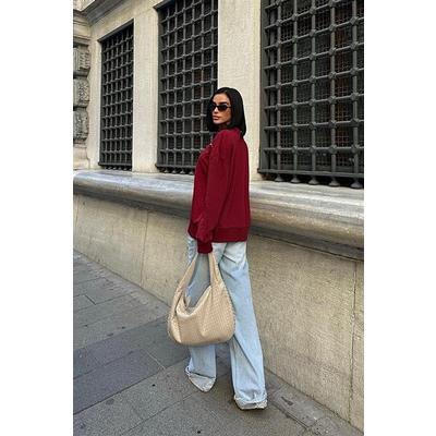 Gümüş Taşlı Sweatshirt 8052