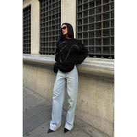 Gümüş Taşlı Sweatshirt 8052