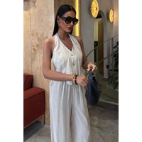 Halter Yaka Yelekli Modal Takım 10144