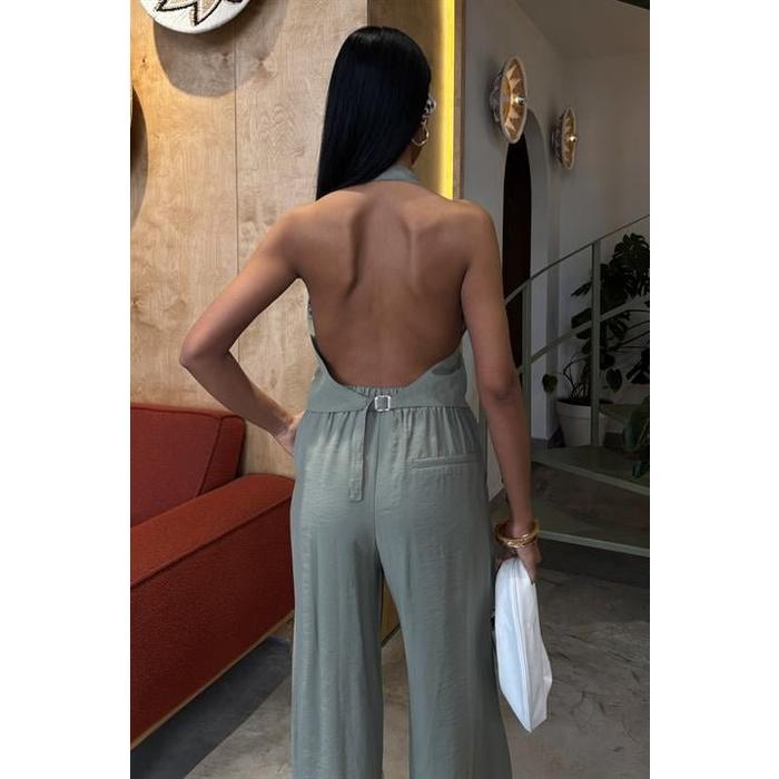 Halter Yaka Yelekli Modal Takım 10144