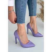 Hillar Lila Cilt Stiletto Ayakkabı
