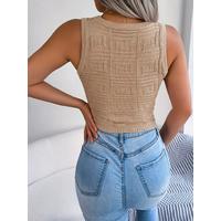 Kadın Askılı Bisiklet Yaka Güpüs Dekolteli Triko Crop Bluz