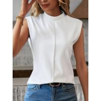 Kadın Kısa Reglan Kollu Yarı Balıkçı Yaka Ithal Krep Bluz