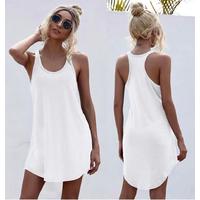 Kadın Kolsuz Halter Yaka Viskon Mini Elbise