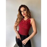Kadın Ottoman Kumaş Dantel Detaylı Bluz