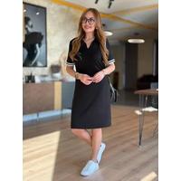 Kadın Polo Yaka Kol Ribanalı Çift Sweat Elbise