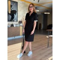 Kadın Polo Yaka Kol Ribanalı Çift Sweat Elbise