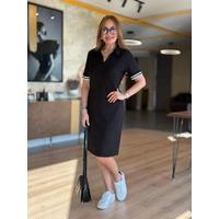 Kadın Polo Yaka Kol Ribanalı Çift Sweat Elbise