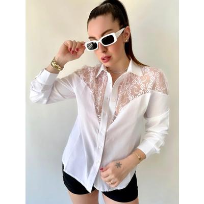 Kadın Püskül Detay Poplin Gömlek Bluz Fırsat Ürün