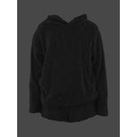 Kadın Uzun Kollu Meow Kedi Nakışlı Kapşonlu Peluş Sweat Ve Short Ikili Takım
