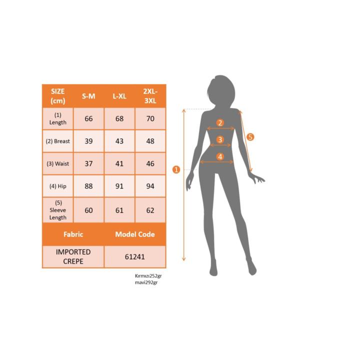Kadın Uzun Kollu V Yakalı çapraz Geçmeli Detaylı Ithal Krep Bluz