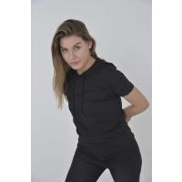 Kapşonlu Slim Fit T-shirt - Siyah