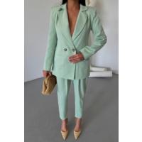 KETEN CEKET - PANTOLON TAKIM - Mint