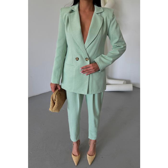KETEN CEKET - PANTOLON TAKIM - Mint