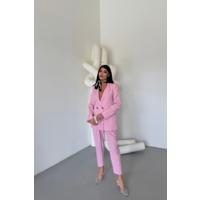 KETEN CEKET - PANTOLON TAKIM - Pembe