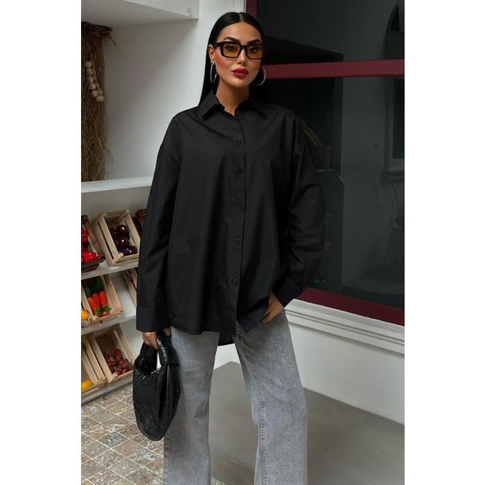 Klasik Oversize Poplin Gömlek 3421