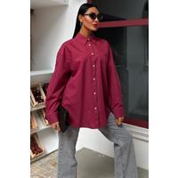 Klasik Oversize Poplin Gömlek 3421