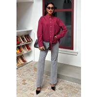 Klasik Oversize Poplin Gömlek 3421