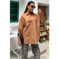 Klasik Oversize Poplin Gömlek 3421