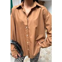 Klasik Oversize Poplin Gömlek 3421
