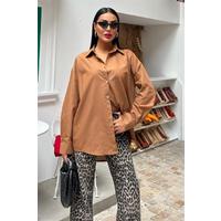 Klasik Oversize Poplin Gömlek 3421