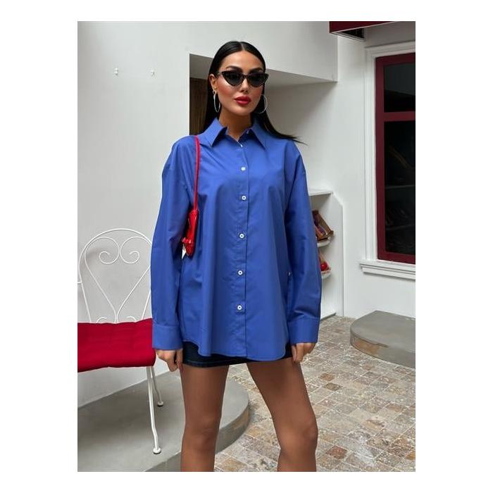 Klasik Oversize Poplin Gömlek 3421