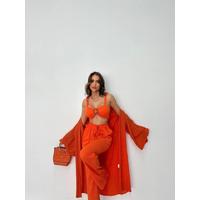 KRINKILL BÜSTİYER-PANTOLON-KİMONO TAKIM - Orange