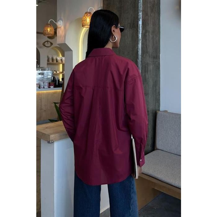 Kristal Taş Çakımlı Poplin Gömlek 3413