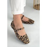 Linni Leopar Süet Babet Ayakkabı