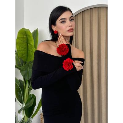 Livora Gül Detay Elbise