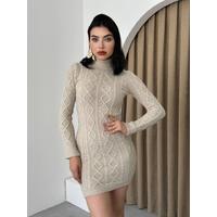Livorna Boğazlı Mini Elbise