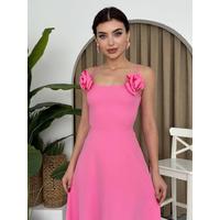 Matilda Gül İp Askılı Elbise