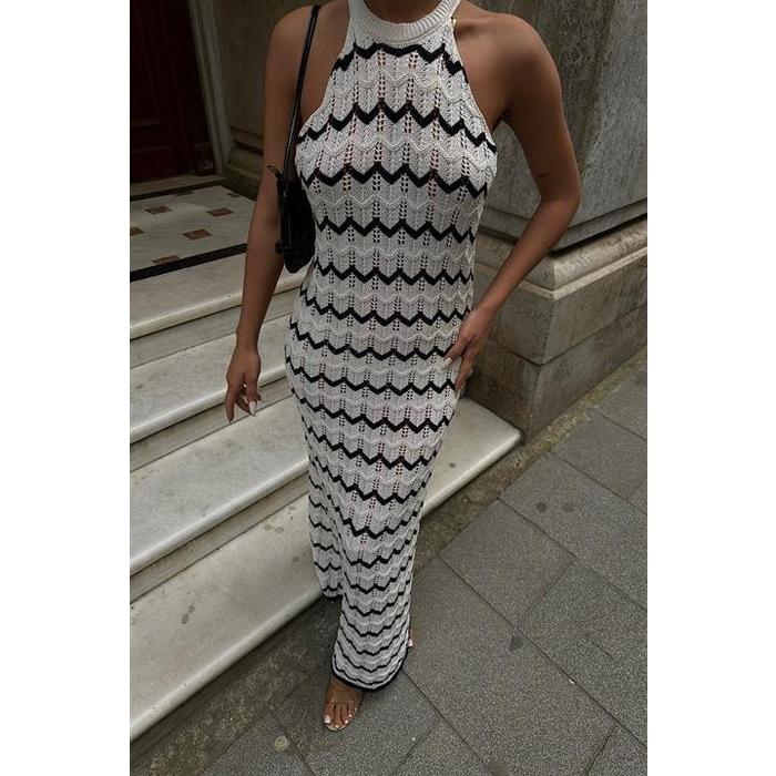 Melina Ajurlu Halter Yaka Elbise 2774