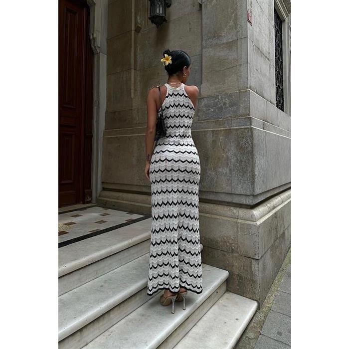 Melina Ajurlu Halter Yaka Elbise 2774