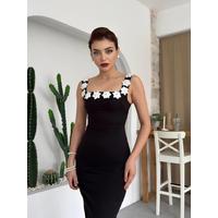 Mıng Çiçek Detaylı Elbise
