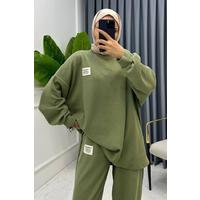 Mint Klasik Fitilli Kazak Ve Pantolon Takım