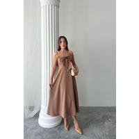 Moccah İnci Askı Detaylı Elbise