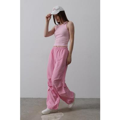 Paraşüt Cargo Pantolon - Pembe