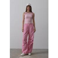 Paraşüt Cargo Pantolon - Pembe