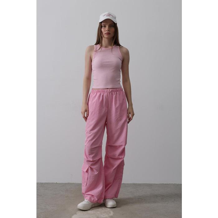 Paraşüt Cargo Pantolon - Pembe