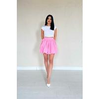Pembe Poplin Balon Etek